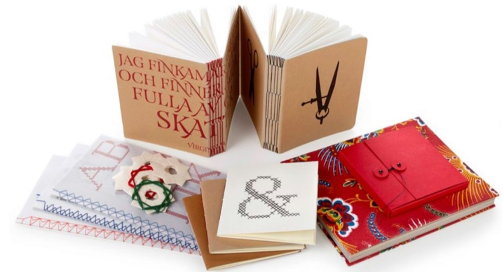 Insidesbild ur boken Papper och stygn.