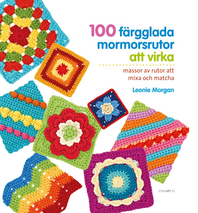 Bok: 100 färgglada mormorsrutor att virka.