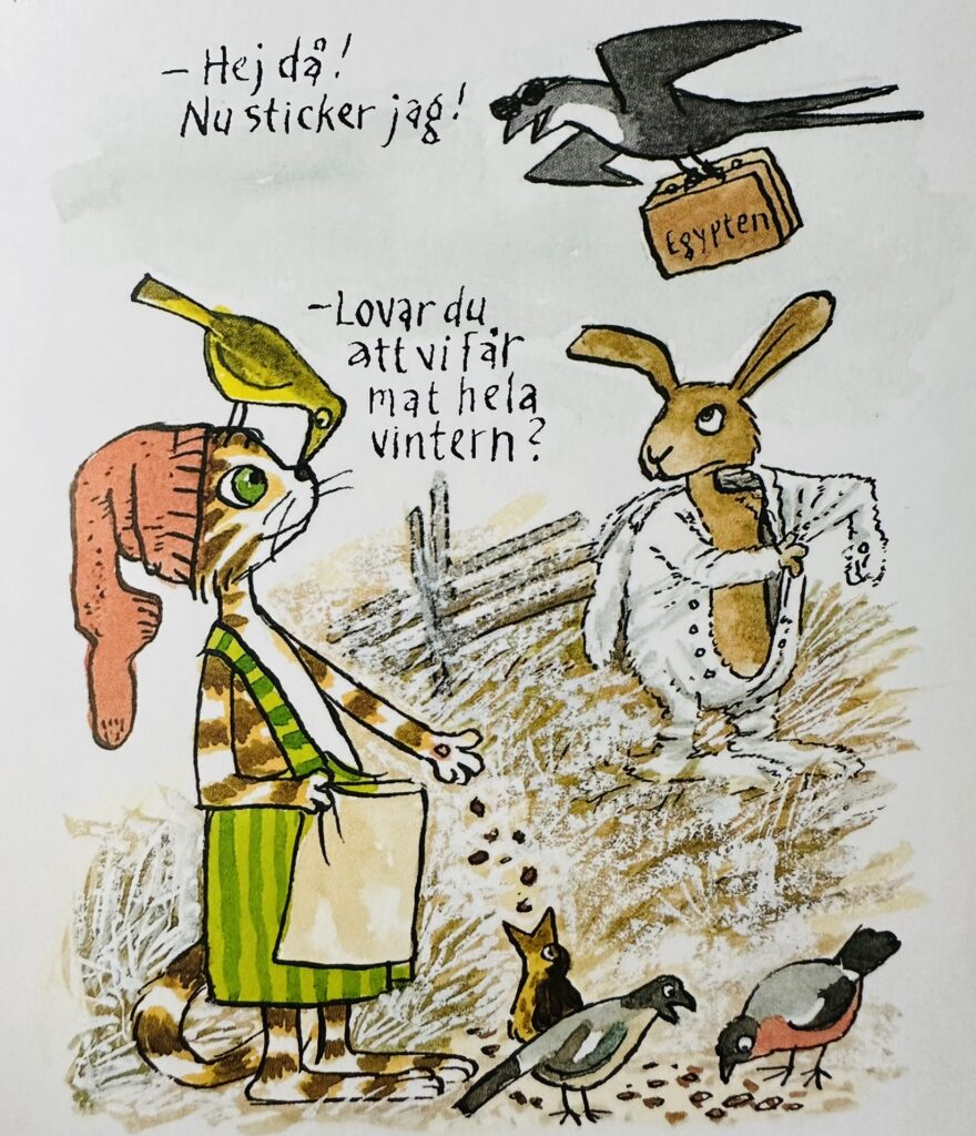 Insidesbild ur boken: Året runt med Pettson och Findus