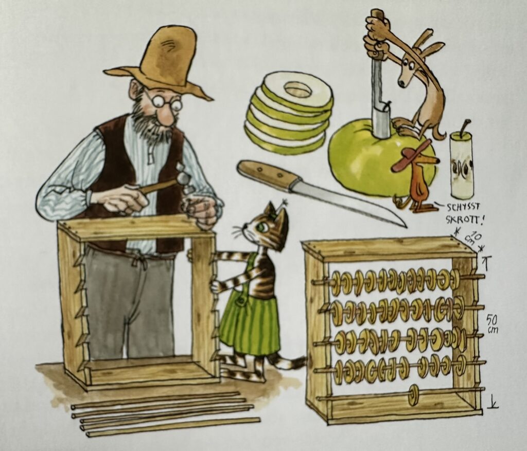 Insidesbild ur boken: Året runt med Pettson och Findus