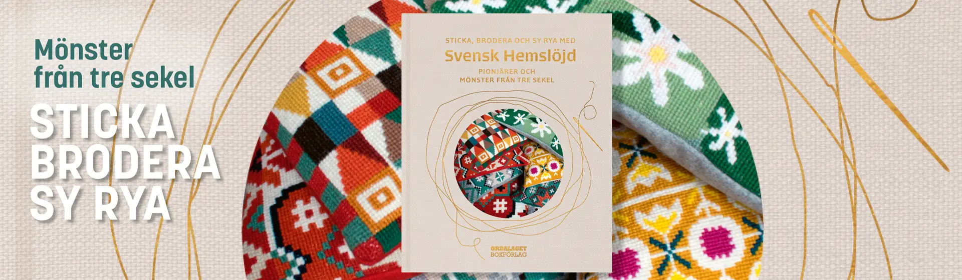 Annons: Sticka, brodera och sy rya med Svensk Hemslöjd