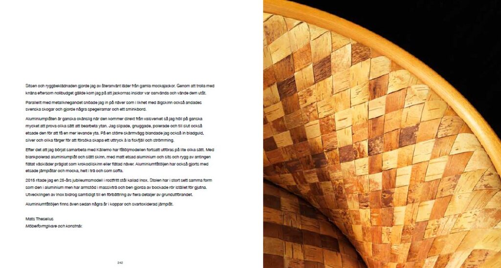 Insidesbild ur boken: Berättelser om småländska designmöbler
