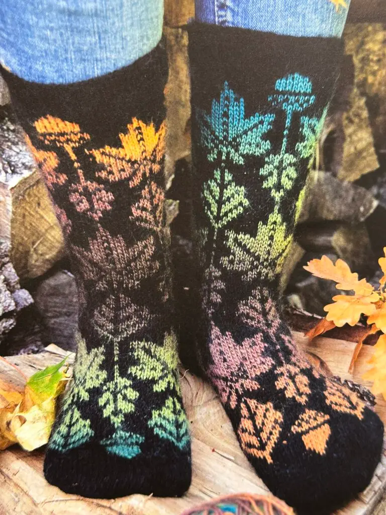 Insidesbild ur boken: Sköna sockor och varma vantar