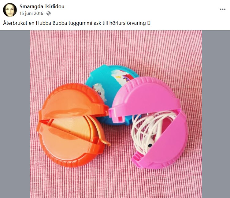 Godisförpackning blir förvaring till hörlurar