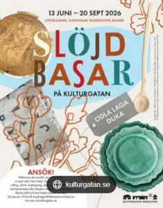Slöjdbasar 13 juni - 20 sep