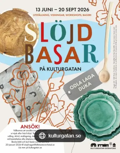 Slöjdbasar 13 juni - 20 sep
