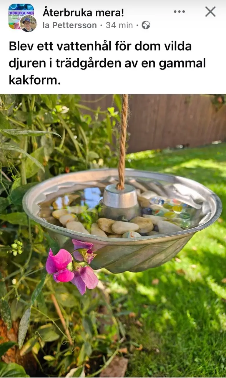 Inlägg i FB gruppen Återbruka Mera!