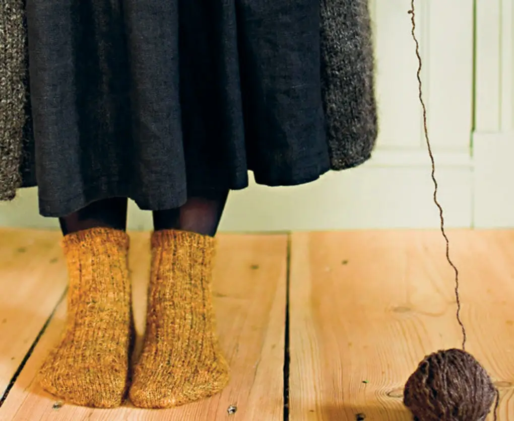 Insidesbild ur boken: Sticka i svensk ull. Foto: Susanne Sadri