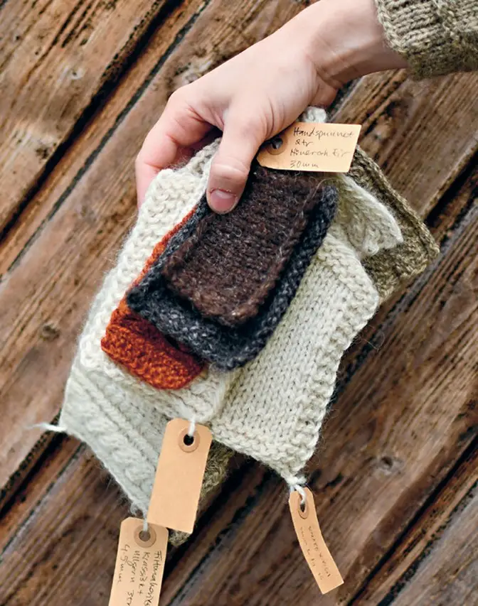 Insidesbild ur boken: Sticka i svensk ull. Foto: Susanne Sadri